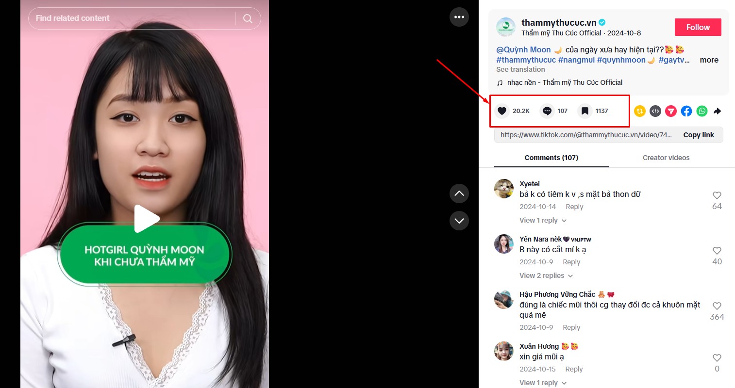 xây thương hiệu cá nhân ngành làm đẹp trên TikTok before after