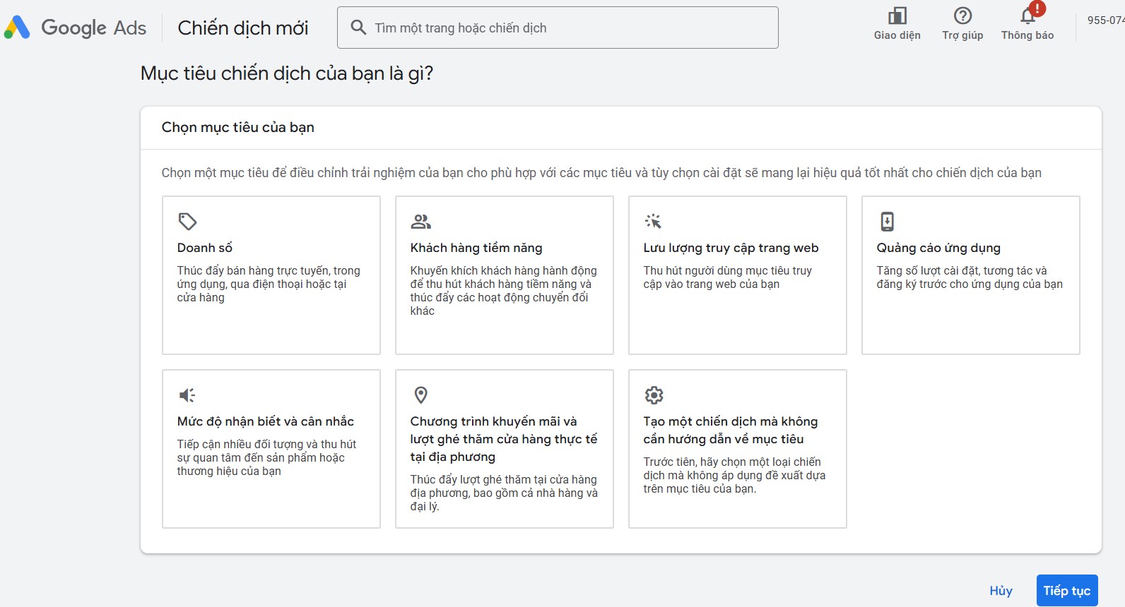 Quảng cáo google search