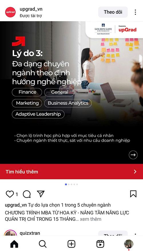 Quảng cáo Instagram băng chuyền