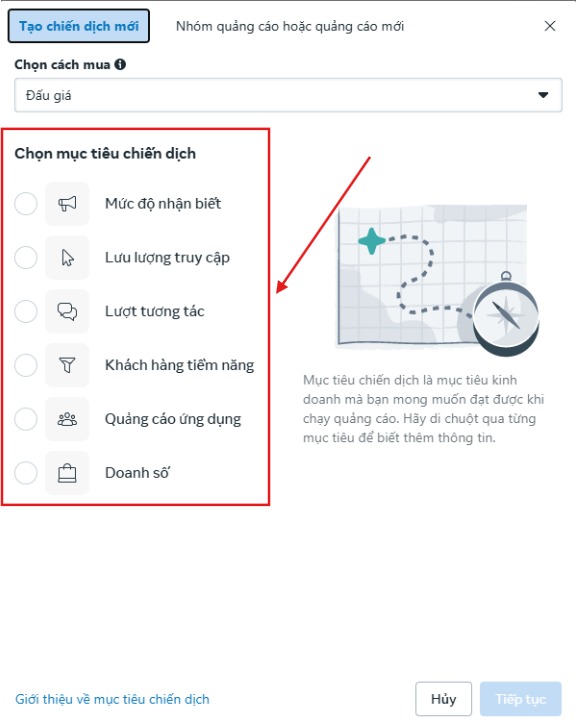 Thiết lập mục tiêu chuyển đổi