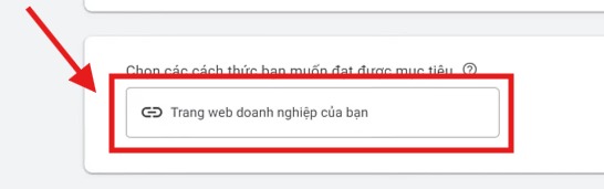 chèn link trang đích
