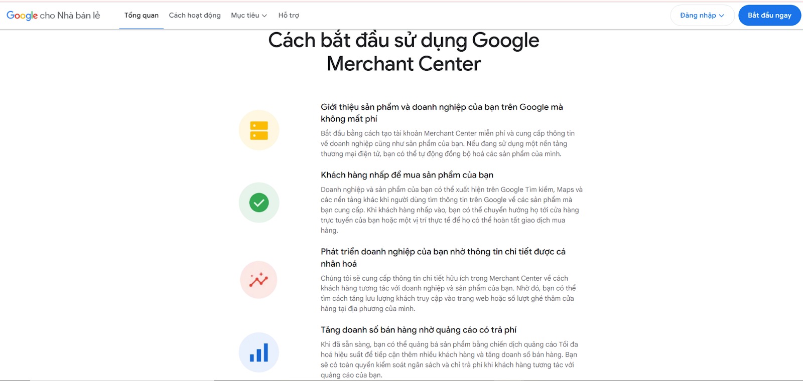 dùng Google Merchant Center