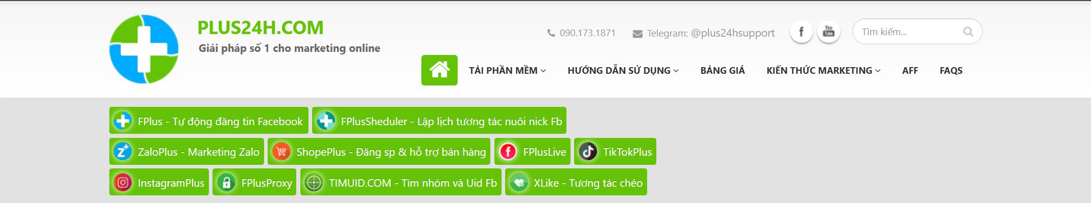 phần mềm marketing facebook Flus