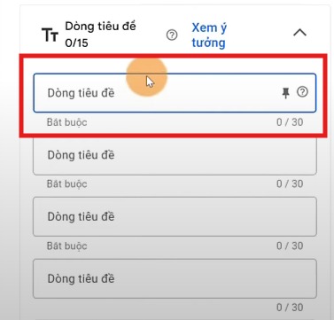 tiêu đề quảng cáo google search