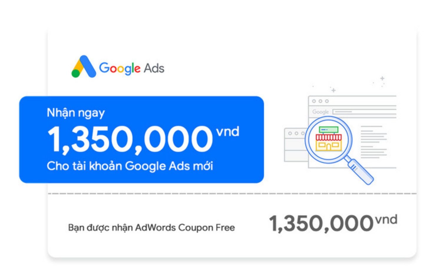 tín dụng miễn phí của Google