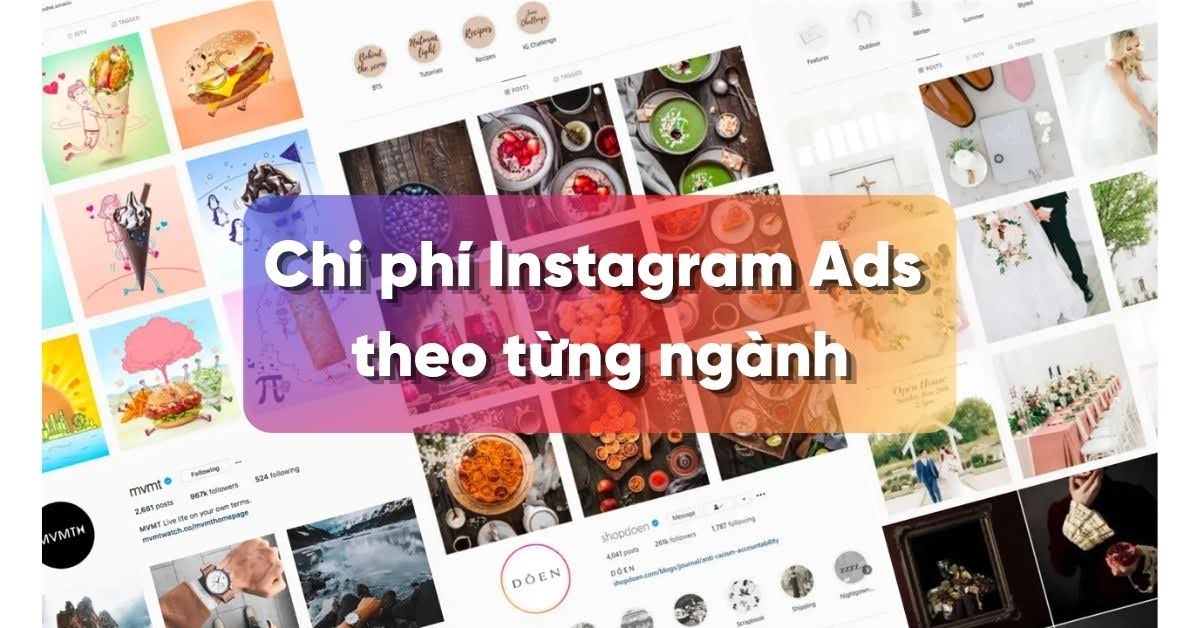 Chi phí Instagram Ads theo từng ngành