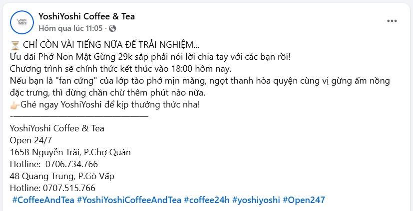 mẫu content quảng cáo facebook