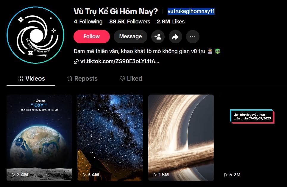 11 TikTok Kiến thức khoa học