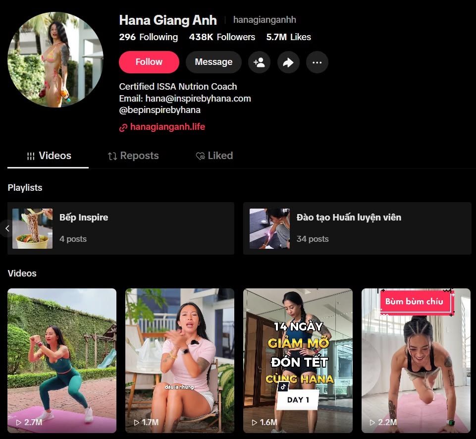 19 TikTok Thể thao và fitness