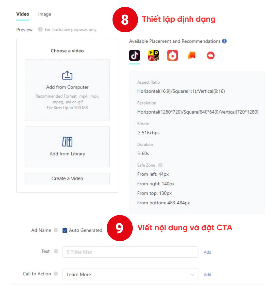 Bước 6: hoàn thiện cài đặt quảng cáo tiktok shop